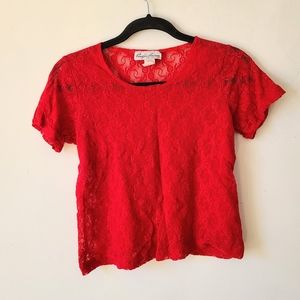 VTG 90's Sheer Lace Top